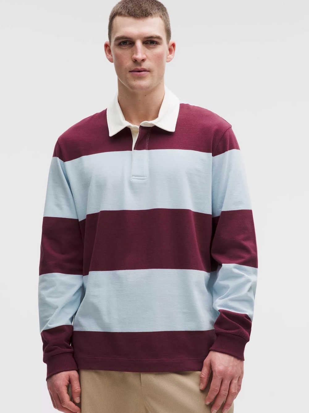 Lululemon Men’s Long-Sleeve Cotton Rugby Shirt, Small